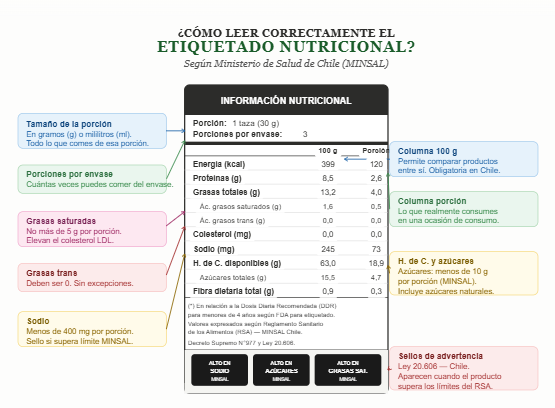 ¿Cómo leer el etiquetado nutricional correctamente?