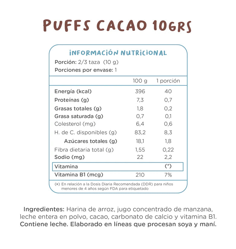 Puffs KUNA Nutritivos para toda la familia
